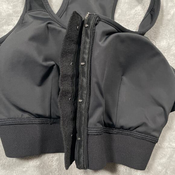 Amoena Bra Medium Black Gloria Mastectomy Wire Free Front Closure Padded Sports - Picture 6 of 10